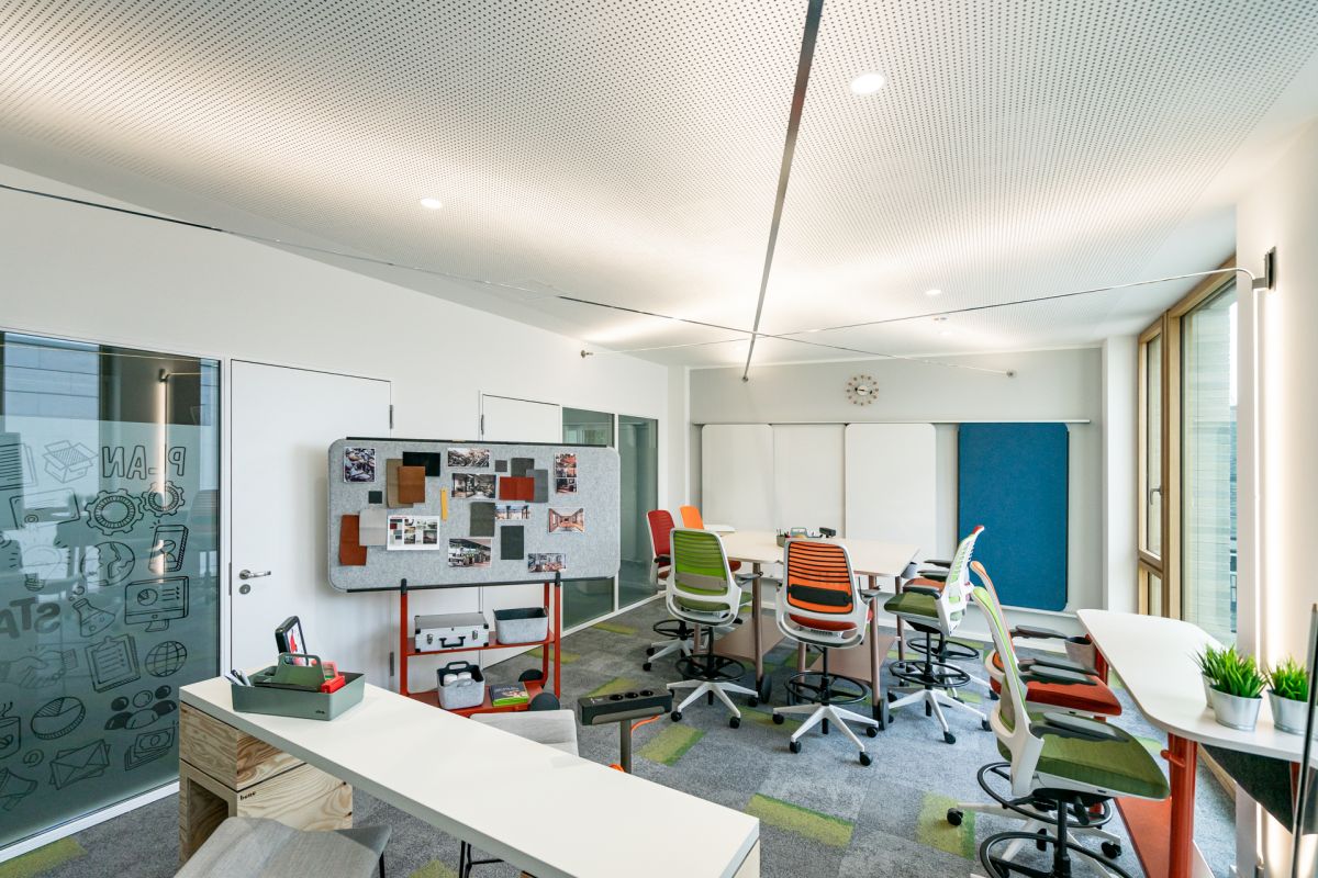 Flexible Arbeitsumgebung für leistungsstarke, effizient zusammenarbeitende Teams